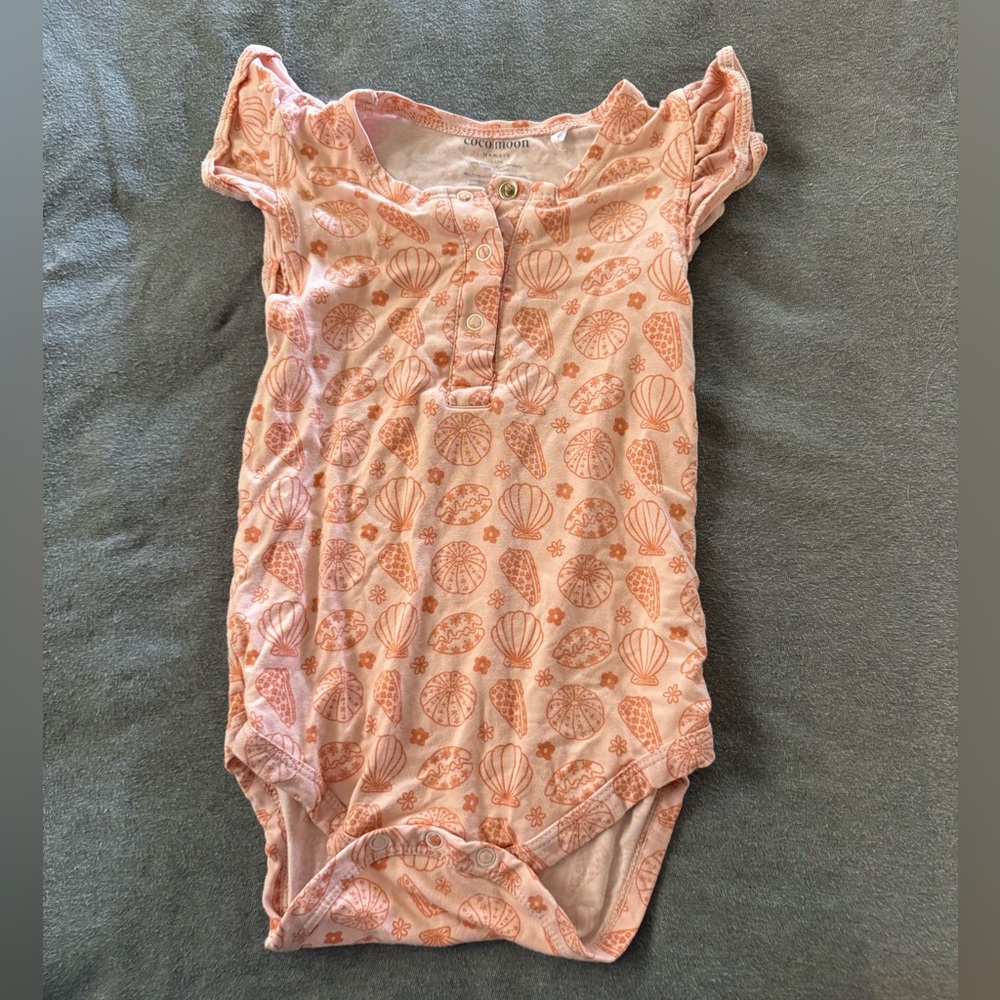 CocoMoon Girl’s Ruffle Romper in sold out Shell-abrate Print 🐚